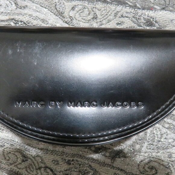 Marc Jacobs 2 PIECE Black Large Leather Sunglasses Eyeglasses Optical Case Pouch main image 11